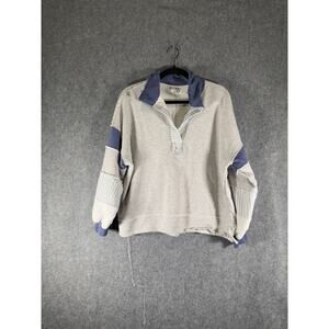 bucket list sweatshirt Women M Oversized Boho Raw Hem Comfort Lounge Soft Casual